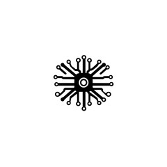 Poster - Monitoring icon vector representing system tracking