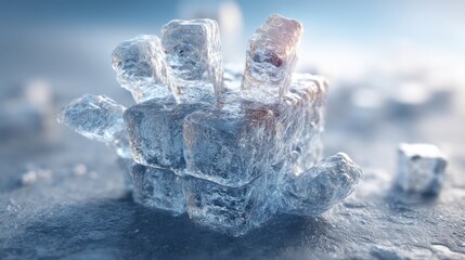 Poster - Clear ice representing the concept of freezing changes to stop edits effectively near a deadline in business context