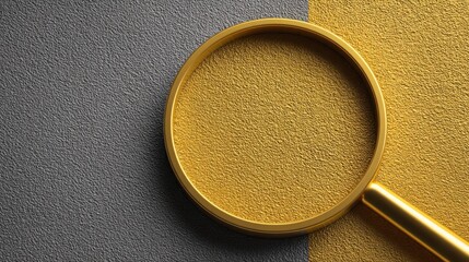 Poster - Golden magnet on grey background illuminating valuable insights in iconic concept of spotlighting discoveries
