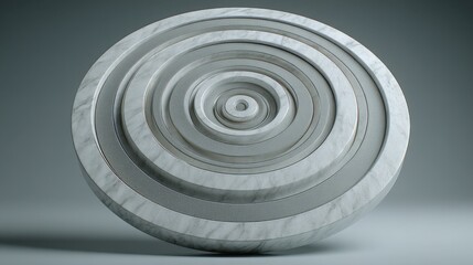 Poster - A marble object beautifully displayed against a gray background representing high-risk icon concepts and analysis