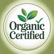 © Graphics_Land - Organic Certified Badge Label – Eco-Friendly Green Emblem for Natural Products and Packaging
