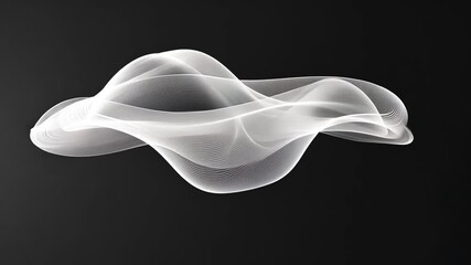 Poster - Abstract monochrome wave form