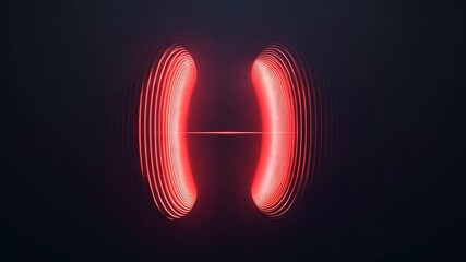 Poster - Abstract red light design on dark background