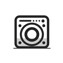 Fototapete - Modern Minimalist Speaker Icon Design Simple Line Art Illustration