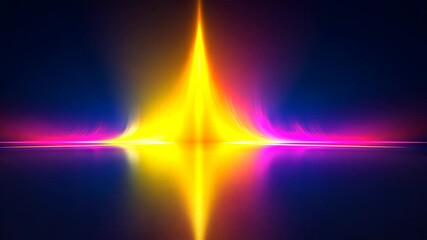 Poster - Abstract vibrant glowing light landscape
