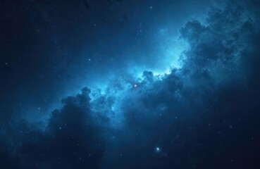Aufkleber - Stunning view of dark blue night sky filled with stars. Galaxy, cosmic clouds and bright stars. Deep space universe background. Ideal for astronomy projects, science fiction, graphic design.