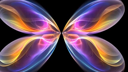 Poster - Abstract butterfly wings with vibrant colors