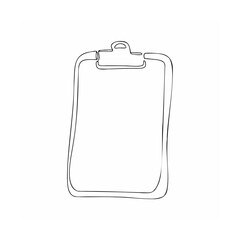 Leinwandbilder - Simple continuous line drawing of a clipboard representing office paperwork or tasks