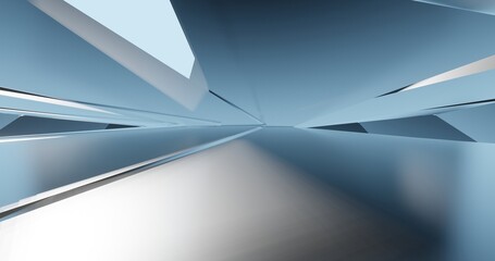 Poster - Architecture background geometric arched interior 3d render