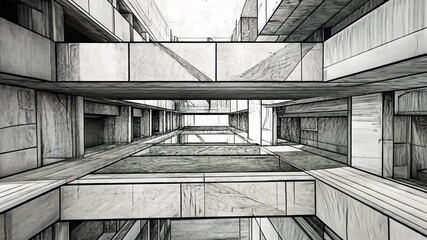 Poster - Intricate Architectural Drawing