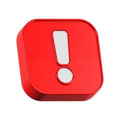 Poster - warning danger icon 3d rendering