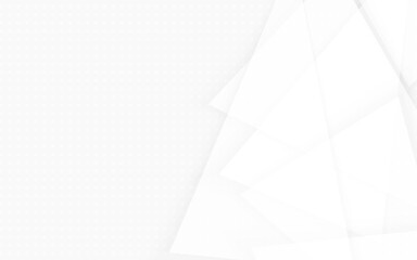 Poster - White abstract geometric background modern minimal design light grey shape