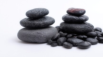 Poster - Pile of rocks symbolizing the concept of balancing effort against value in a natural and iconic representation