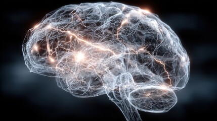 Poster - Human brain representing emotional intelligence and cognitive processing in the context of neural sentiment analysis