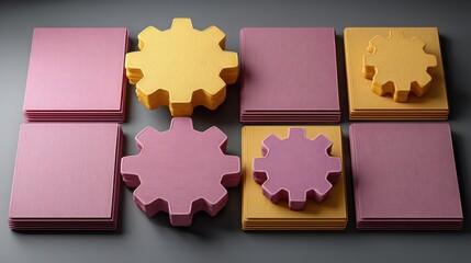 Poster - A collection of colorful puzzles arranged together representing operational clarity and simplified core processes