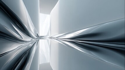 Wall Mural - Abstract Interior with Reflective Surfaces