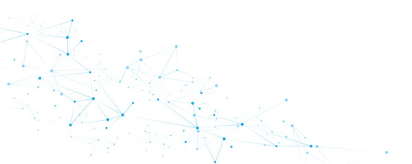 Wall Mural - abstract white blue digital technology futuristic communication high tech concept background. techno