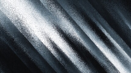 Poster - Textured surface with diagonal stripes in silver and dark gray, creating a modern and abstract visual. Great for backgrounds.