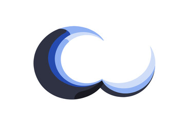 Poster - Abstract Infinity Logo Design with Blue Waves - Modern Business Branding - Unique Corporate Identity Graphic - Creative Vector Illustration