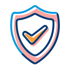 Poster - Approved security shield icon, for websites and apps