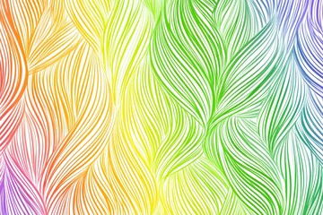 Poster - Rainbow Wave Abstract Background - Vibrant rainbow colored wave pattern, abstract art, texture, graphic design element