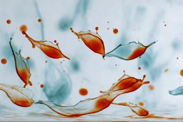 Poster - Swirling Liquid Multicolored Forms - Abstract of swirling, multicolored liquid forms, symbolizing fluidity, energy, movement, transformation, and creativity