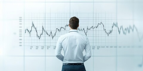 Aufkleber - Business confident finance concept. Business professional analyzing stock market trends on a digital screen.
