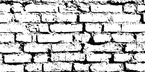 Poster - Abstract background of white brick seamless texture of a white brick wall transparent background. Texture of a brick wall with cracks and scratches which can be used as a background. 