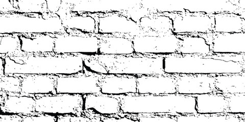 Poster - Abstract background of white brick seamless texture of a white brick wall transparent background. Texture of a brick wall with cracks and scratches which can be used as a background. 