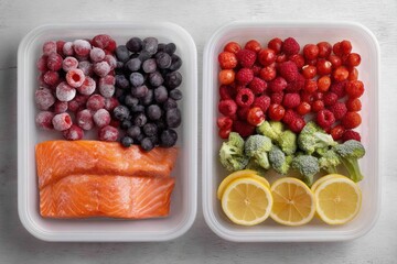 Poster - Comparison of Shelf Life for Fresh and Frozen Foods Presented in Organized Containers on a Clean Surface