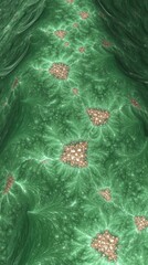 Poster - Intricate Patterns of Fractal Jade Showcasing Natural Forms and Textures With Sparkling Highlights