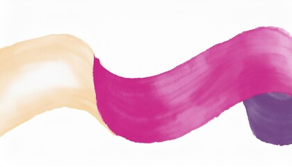 Aufkleber -  fluid watercolor wave ribbon in magenta, beige, and purple for abstract web background, branding accent, or modern print design