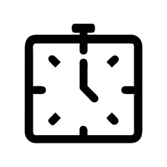 Poster - Square clock icon alarm time reminder watch deadline hour minute second schedule timer 90