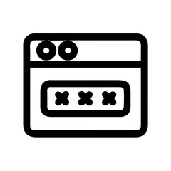 Poster - secure login password protected access authentication web form security system interface icon