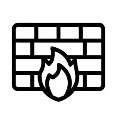 Poster - Firewall security system icon vector illustration for network safety and protection concept design