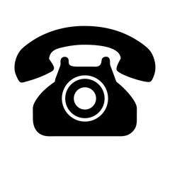 Poster - Vintage telephone vector graphic, classic rotary phone icon, retro communication device illustration