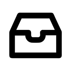 Poster - Download inbox icon vector graphic file storage box archive data center cloud computing system