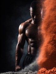 Aufkleber - Caffeine Free Pre-Workout Gym Poster Showcasing Fitness and Strength Training Concept