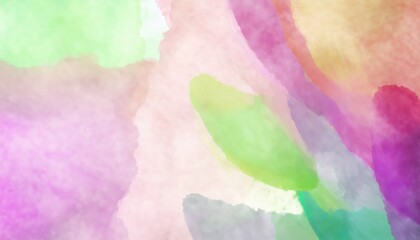 Poster - soft pastel watercolor gradient background with smooth brush textures and overlapping rainbow tones for web design, print, branding, invitation, or packaging backdrop

