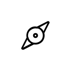 Poster - Illustration of a minimalist compass rose with a central circle and pointed cardinal directions symbol 100