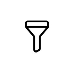 Poster - Illustration of a simple black outline of a funnel with a wide opening and narrow spout design