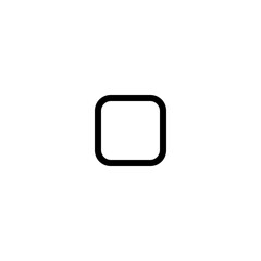 Poster - Illustration of a simple rounded square shape with a black outline on a white background center aligned
