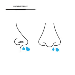 Poster - Nose Icon Vector Design.