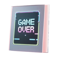 Poster - Game over screen pixel art retro arcade game failure vintage gaming console end of game digital display