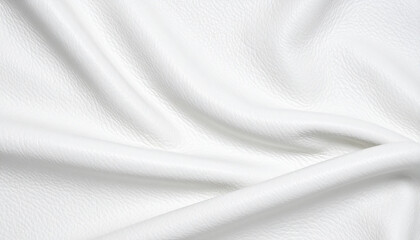 Poster - White leather texture background with folds and shadows