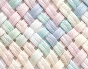 Leinwandbilder - Pastel woven pattern abstract background