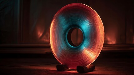 Abstract illuminated round object