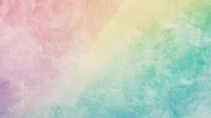 Poster - Pastel Watercolor Gradient Texture Background in Pink Yellow Green and Blue Soft Lighting Ideal for Artistic Design