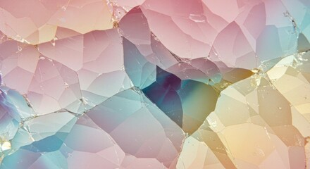 Fototapete - Iridescent mosaic a kaleidoscope of pastel light
