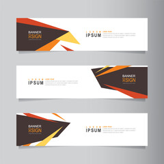 Fototapete - Vector abstract banner design web template. Collection of abstract fluid banners. Abstract geometric web design banner template isolated on grey background. Header - landing page Web Design Elements